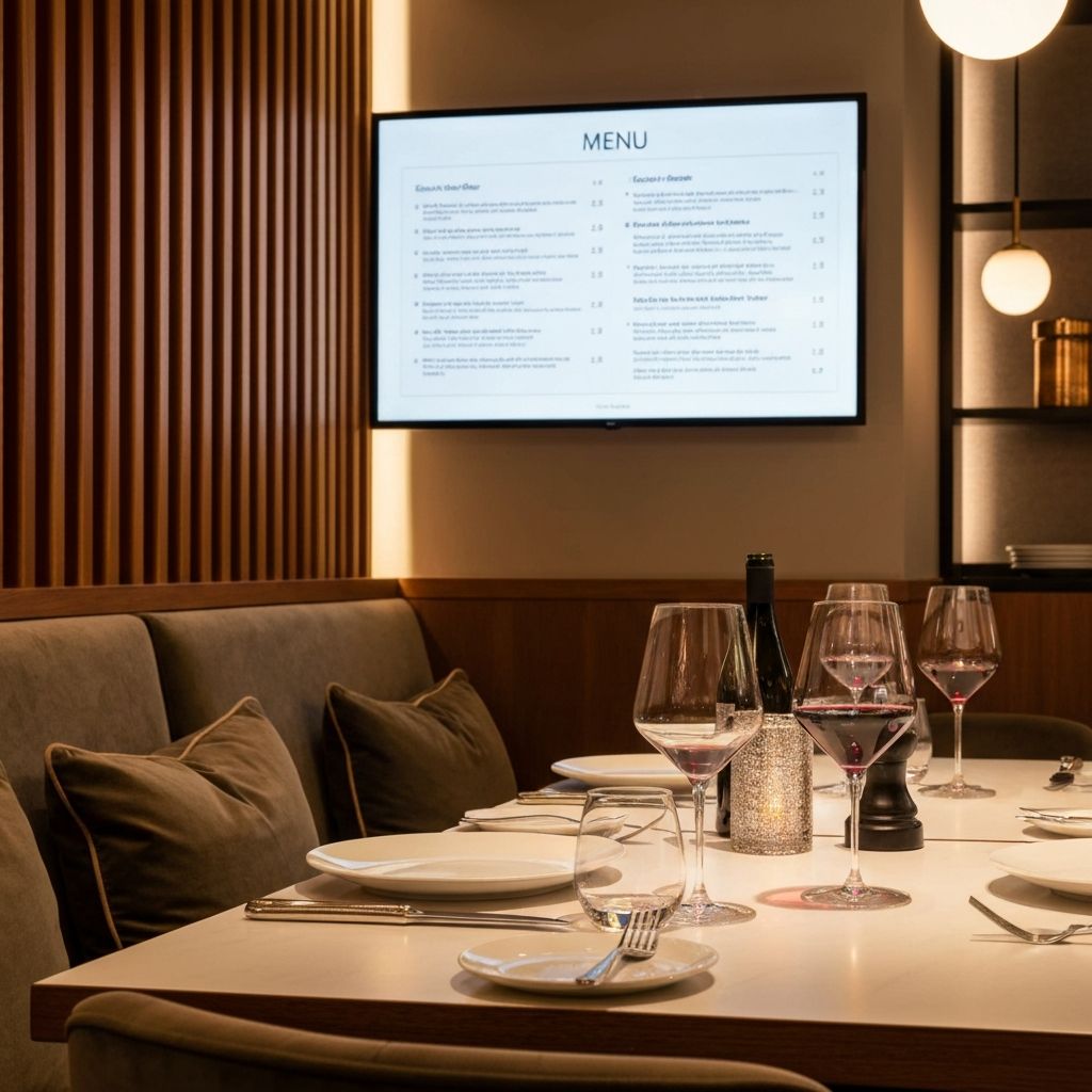 Premium restaurant menu display